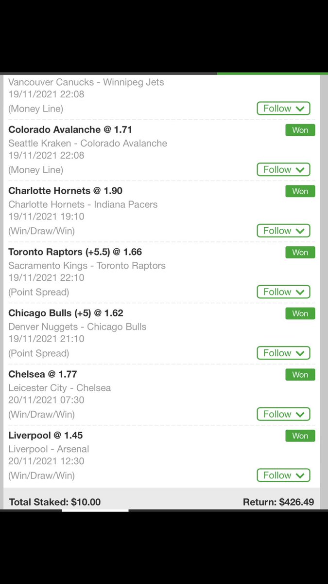 BrendanJewell's tweet photo. Parlay king right here ✅ (1st one hit of the year) https://t.co/Dbdb4iO9xG