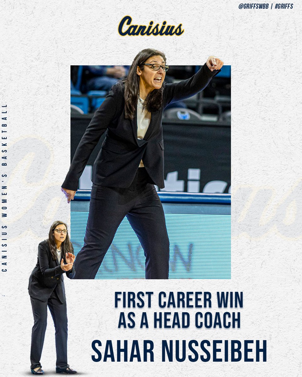 First of many.

Congrats, <a href="/Coach_Sahar/">Sahar Nusseibeh</a>! 🙌

#Griffs | #MAACHoops