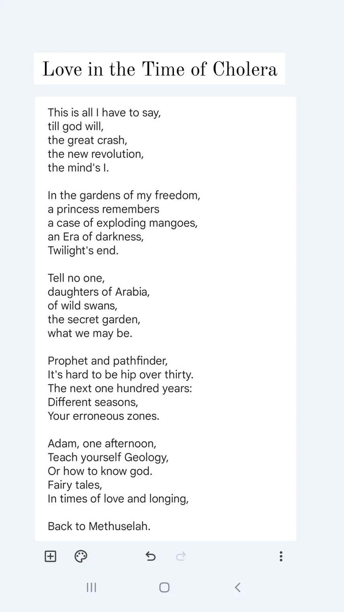 I wrote after a long time. A found poem comprised entirely of titles of books on my mom and dad's bookshelf.