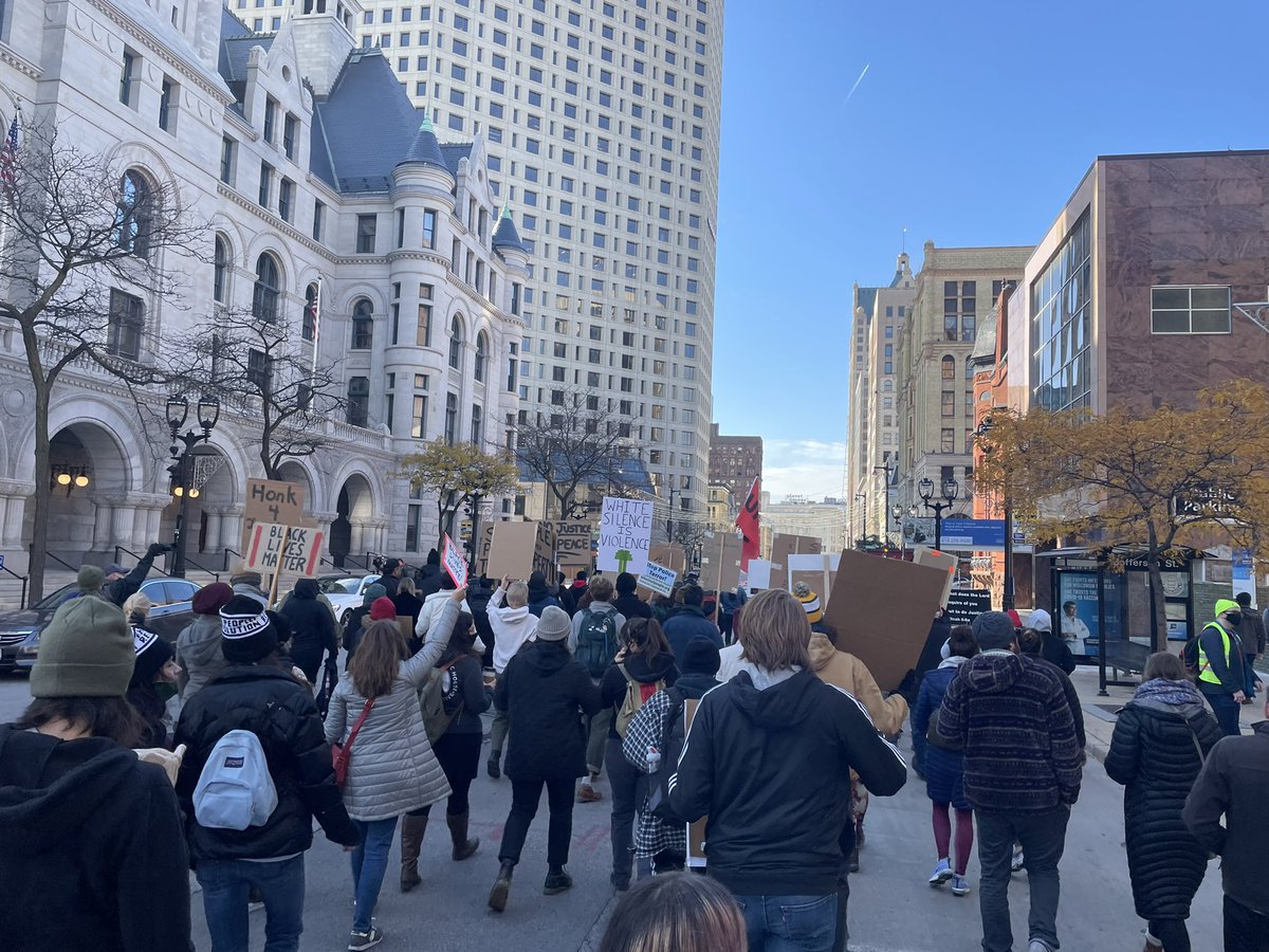 kaysam15's tweet photo. #MilwaukeeProtest today calling for structural change, the end of oppressive systems, and justice for Anthony and JoJo https://t.co/oB0Oa2cmqz