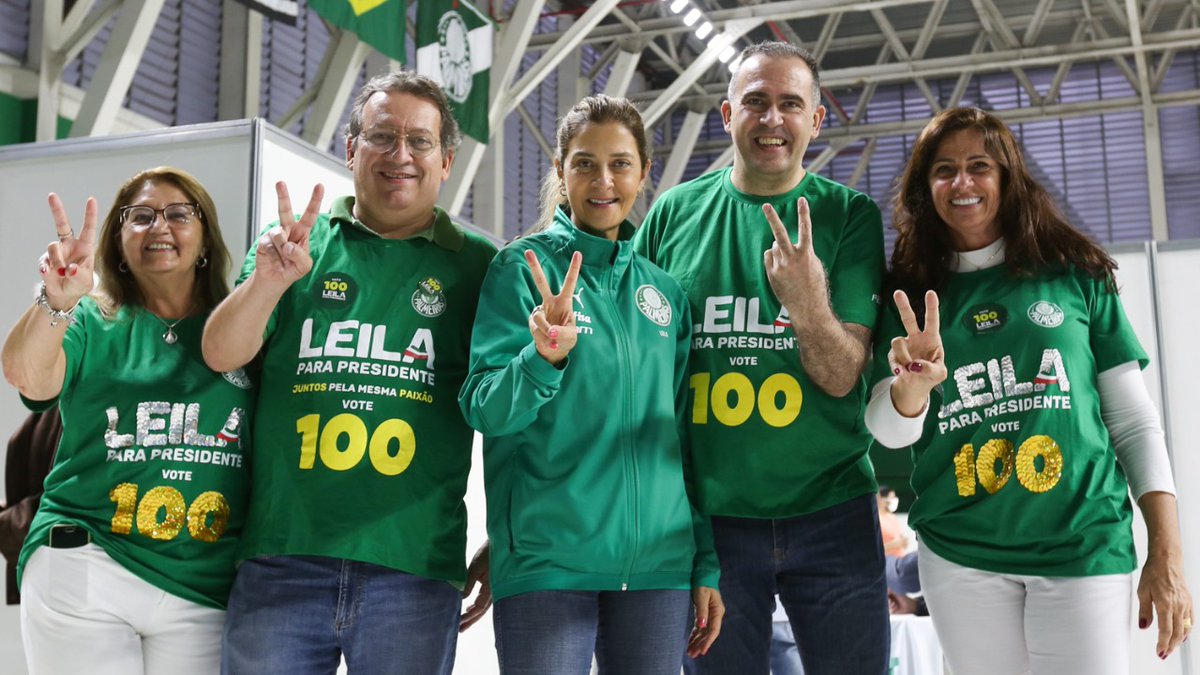 Palmeiras's tweet photo. Leila Pereira é eleita e se torna a primeira mulher a presidir o Palmeiras na história ➤ https://t.co/WNIkQO1BXL

#AvantiPalestra https://t.co/kx1CWHgRT6
