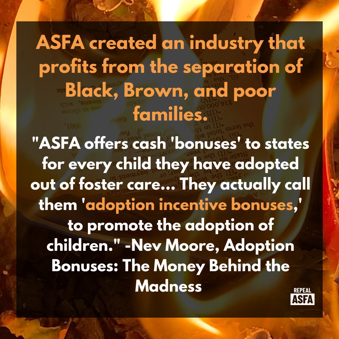 RepealASFA's tweet photo. That’s why this year, we acknowledge the historical violence of ASFA, and invite you to join us in rejecting the celebration of Adoption Marketing Month. 2/3 https://t.co/zRx7eA2UoL
