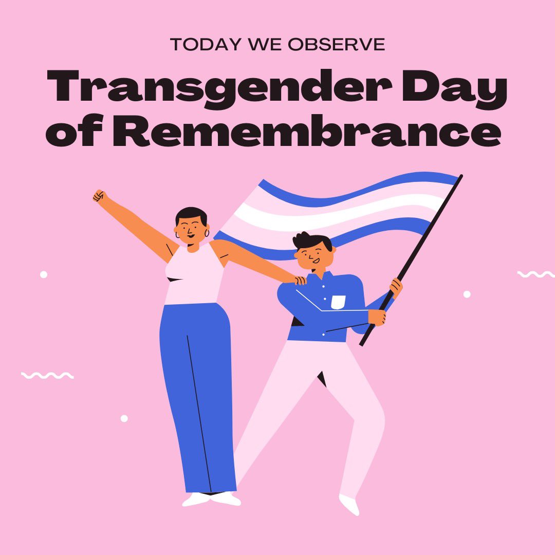 Today we honor and remember those who have been murdered as a result of bigotry and transphobia. For trans resources provided by Boston University, please visit: bu.edu/thurman/resour…