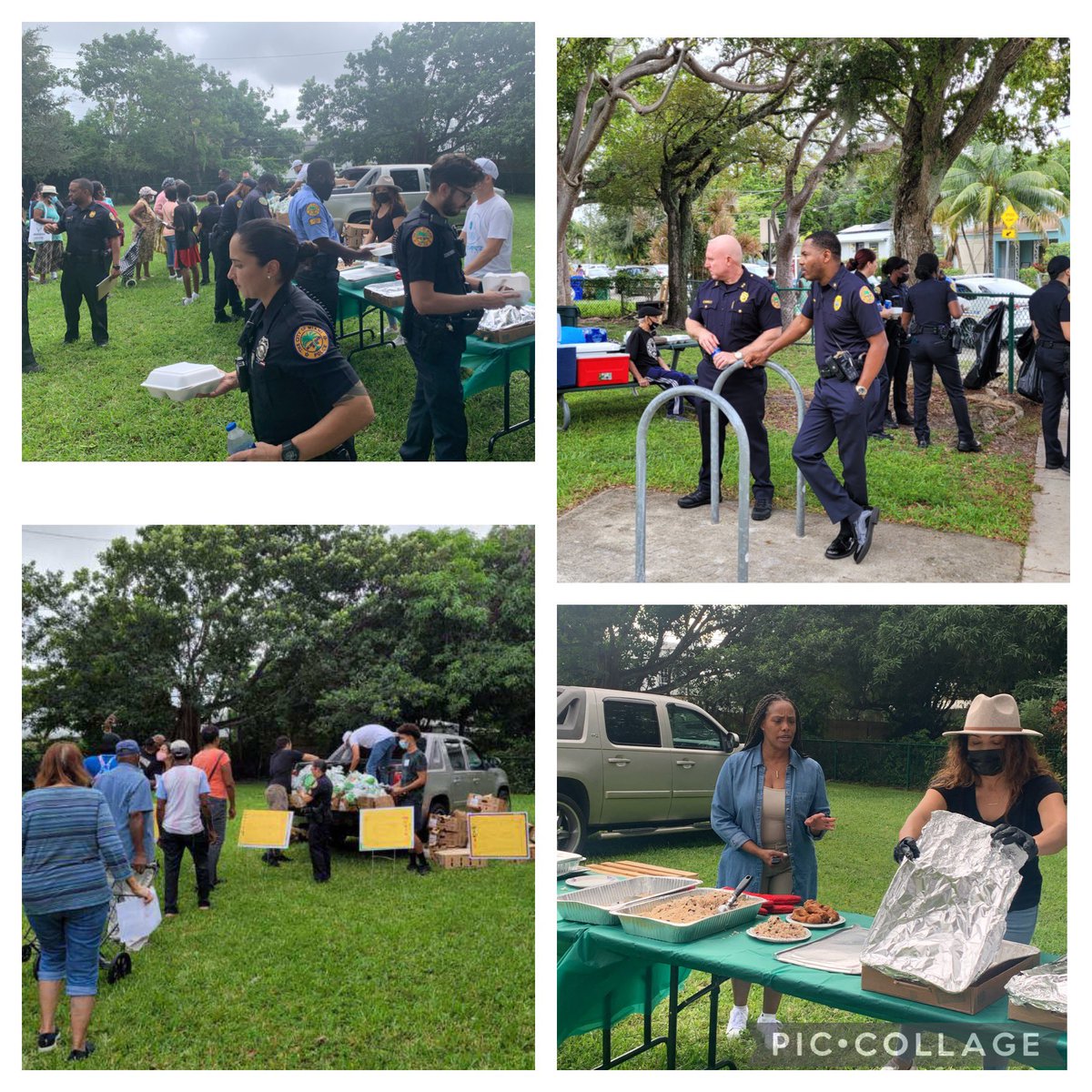 MGabrielMPD's tweet photo. It is gratifying to see how the community supports & appreciates its officers. Big thanks to the #BuenaVista community for recognizing & feeding the men & women of the @MiamiPD NDSS afternoon shift today. #TurkeyGiveaway #CommunityRollCall #LorenaRamos 🙏🏽🙏🏽 https://t.co/gEGbt09izT