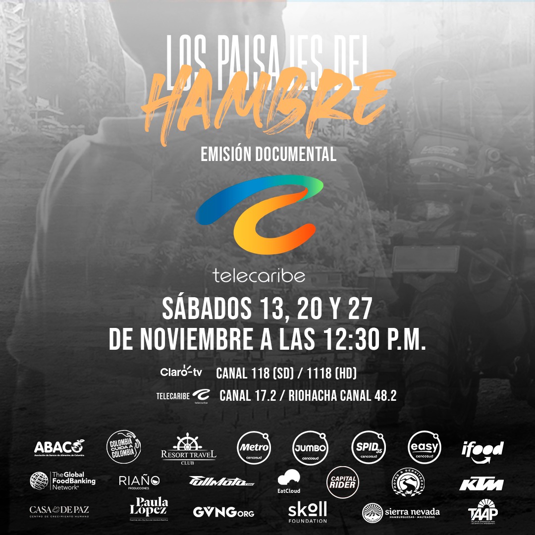 BancoGuajira's tweet image. El recorrido por los majestuosos paisajes de nuestro país continúa... 🏍 ¡Acompáñanos en este viaje por #LosPaisajesDelHambre 🇨🇴 en los diferentes canales de televisión que se han sumado a esta lucha contra el hambre y la desnutrición!
#BancosDeAlimentos🧡
#ColombiaCuidaColombia