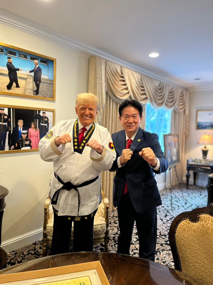 Apparently Trump was awarded an honorary 9th Degree black belt in Taekwondo yesterday.