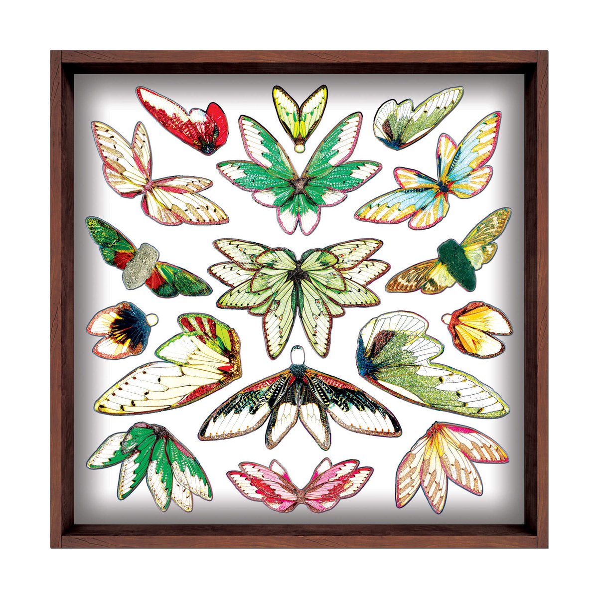 Wings 🦋 capturing the imaginations of scientists, inventors &amp; artists from da Vinci to Damien Hirst. Here, Märta Mattsson, immortalizes real insect wings into jewelry. As stickers, we’ve given them yet another life. Bring them into yours! applystickers.com/products/marta…