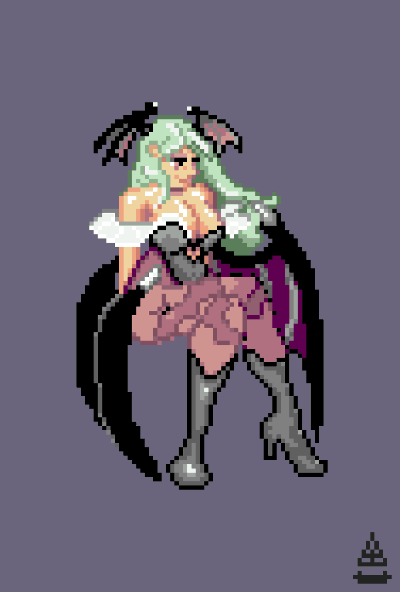 billazartt's tweet photo. I'd been wanting to learn how to draw people, and I've always loved the Capcom style of fighting characters, so I took a shot at Morrigan, both with - and without - wings.
#pixelart #asperite #Morrigang #Darkstalkers https://t.co/ybWHgUCPA0
