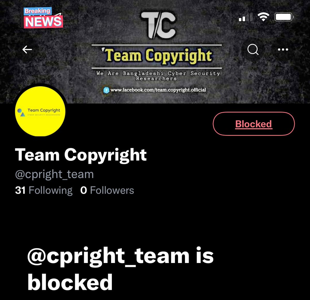 nahnahk2's tweet photo. Either someone trying to impersonate them or the terrorists created an account, followed me, & I blocked them. The account is deactivated now.
Everyone needs to be very careful about who you allow to follow you right now. Please help share.
#TwitterSafetyFails https://t.co/FSNxHIywjN