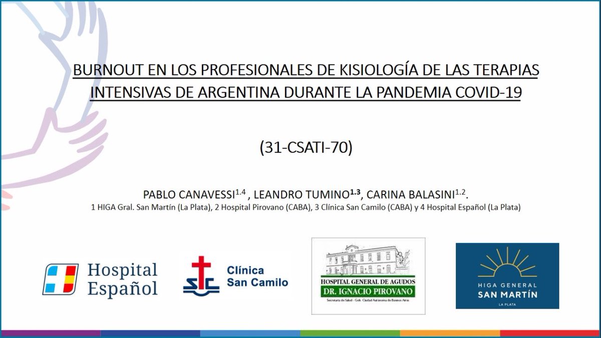 <a href="/dsalvil/">Dario Villalba</a> 99% de Burnout en KINESIOLOGIA de UTI nos dio el trabajo que presente junto a <a href="/PabloCanavessi/">Pablo Canavessi</a> y <a href="/LeoTumi/">Leandro I. Tumino</a> el jueves en el Congreso de <a href="/SATIarg/">SATI</a> #quiencuidaalquecuida ??