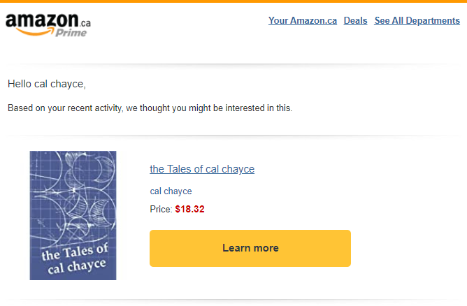 OMG I totally would be, Amazon! It's uncanny how predictive those algorithms are.