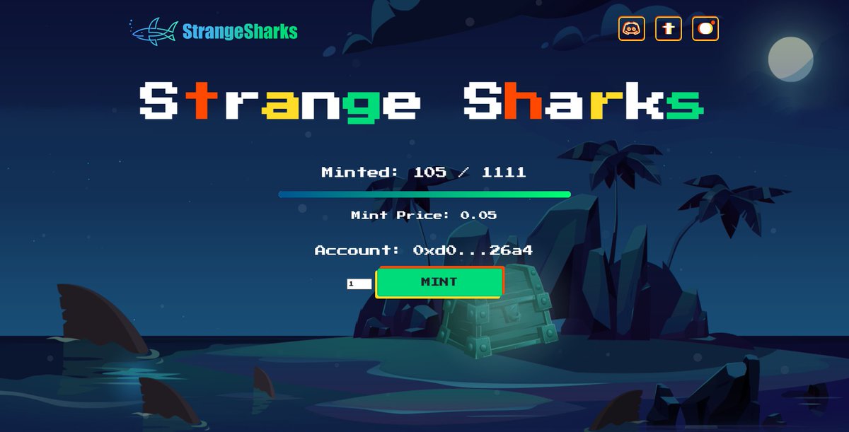 StrangeSharksio's tweet photo. WE 
ARE 
LIVE
Go mint your #strangeshark now at https://t.co/woAVTM6W7F 🌊

We are already at 10% minted 🔥
Don't wait for #FOMO to kick in 

Help save our planets oceans and sharks with the power of #community and the help of #web3 😎 https://t.co/jSNEtdQDsk