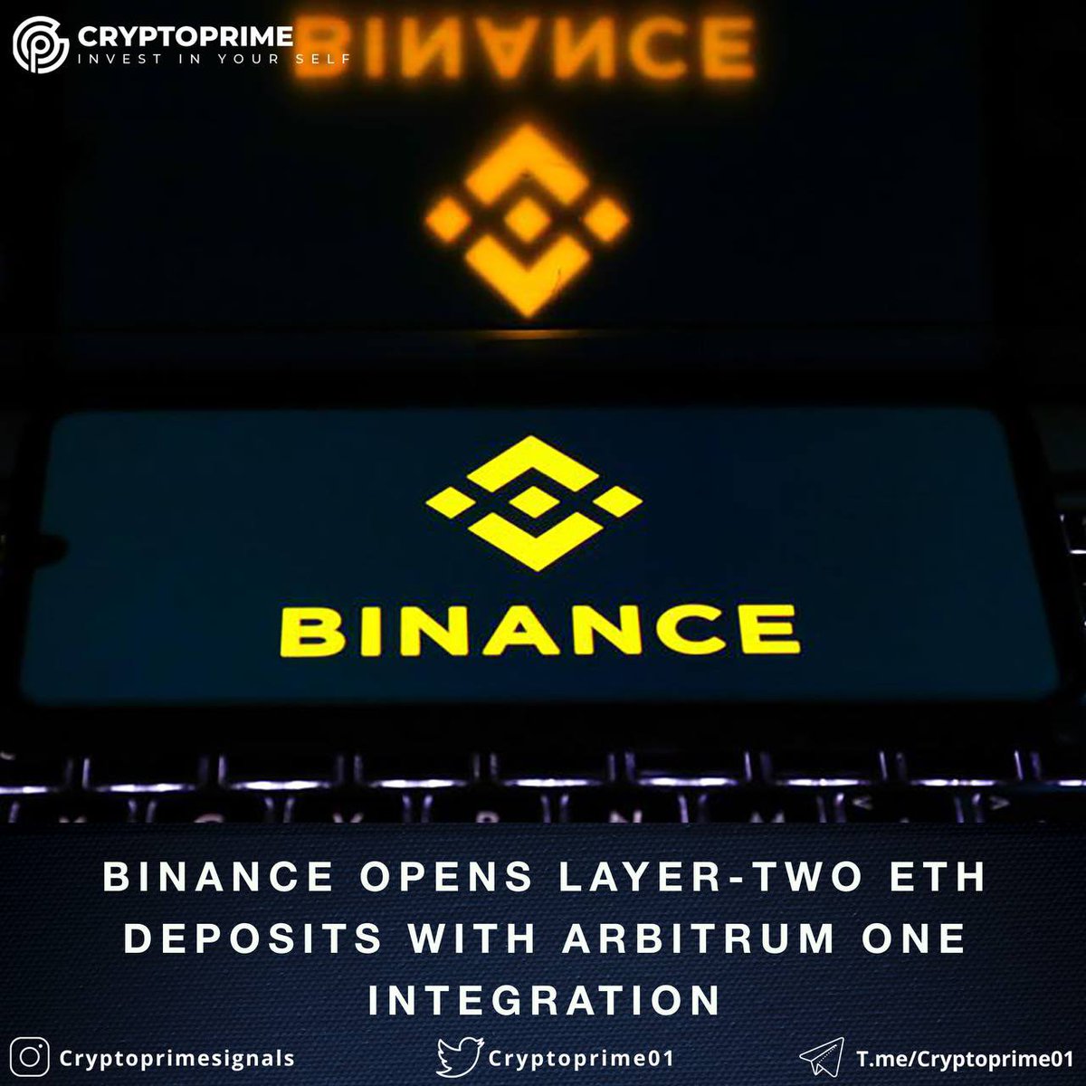CryptoPrime01's tweet photo. #Binance Opens Layer Two ETH Deposits with Arbitrum One Integration

Read more: https://t.co/3jgnHN8VKt

#cryptocurrency #bitcoin #blockchain #crypto #btc #ico #ethereum #wallet #airdrop #cryptocurrencynews #cryptoexchange #trading #cryptotrading #love #followback #Twitterers https://t.co/gKo4DuYEB6