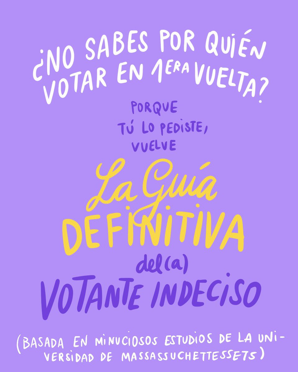 loscontadores's tweet photo. A petición del público (?) vuelve la guía de la Coni #aquiennolehapasao para los votantes indecisxs (HILO) https://t.co/Js1yrJZBdj