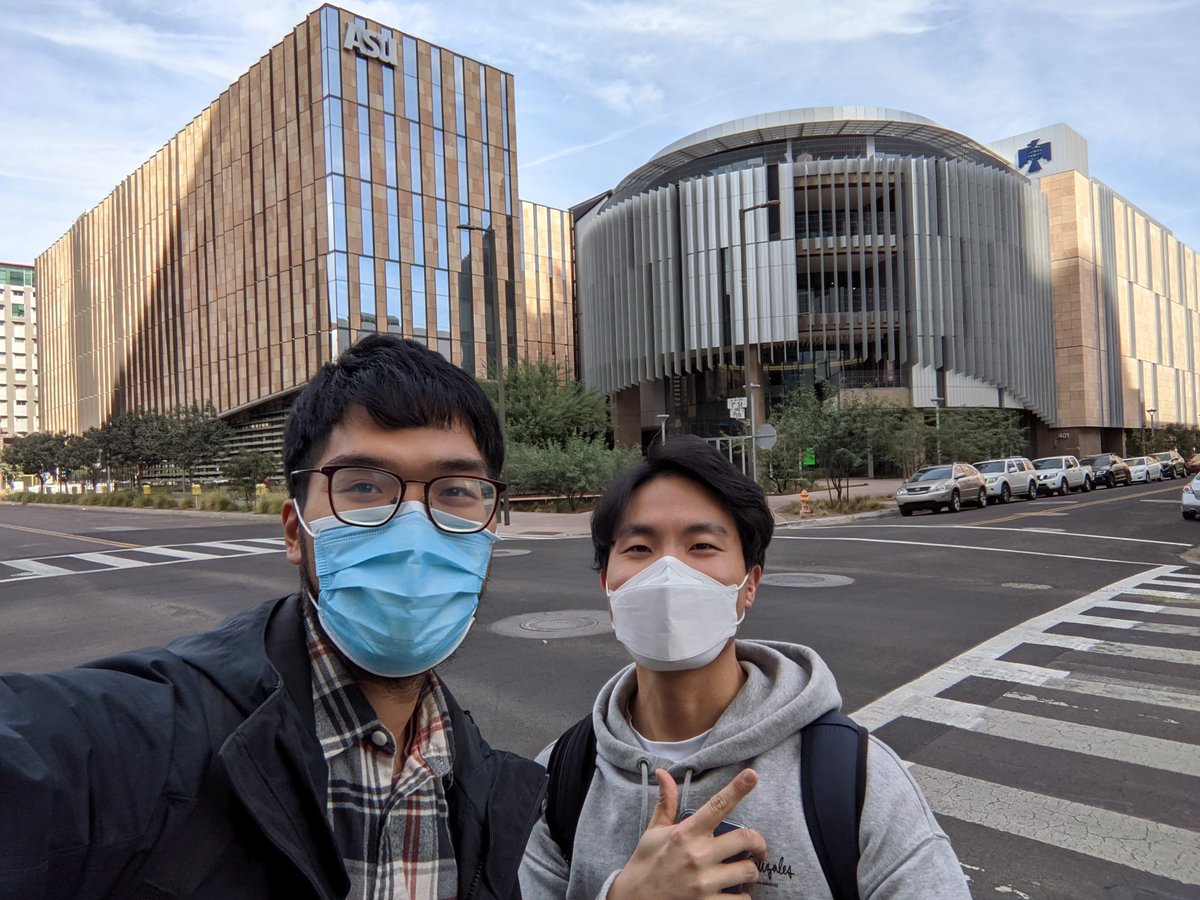 HungtangK's tweet photo. Representing Hu lab @drdavidhu, @ksh35000 and I have landed in Phoneix! We are excited to share our recent projects:

Sun 2:45 pm,  E05.00001 Kimchi fermentation in permeable Korean earthenware Onggi

Mon 9:57 am, H19.00010 Cheerios effect drives the formation of fire ant rafts https://t.co/ziCYfwJARC