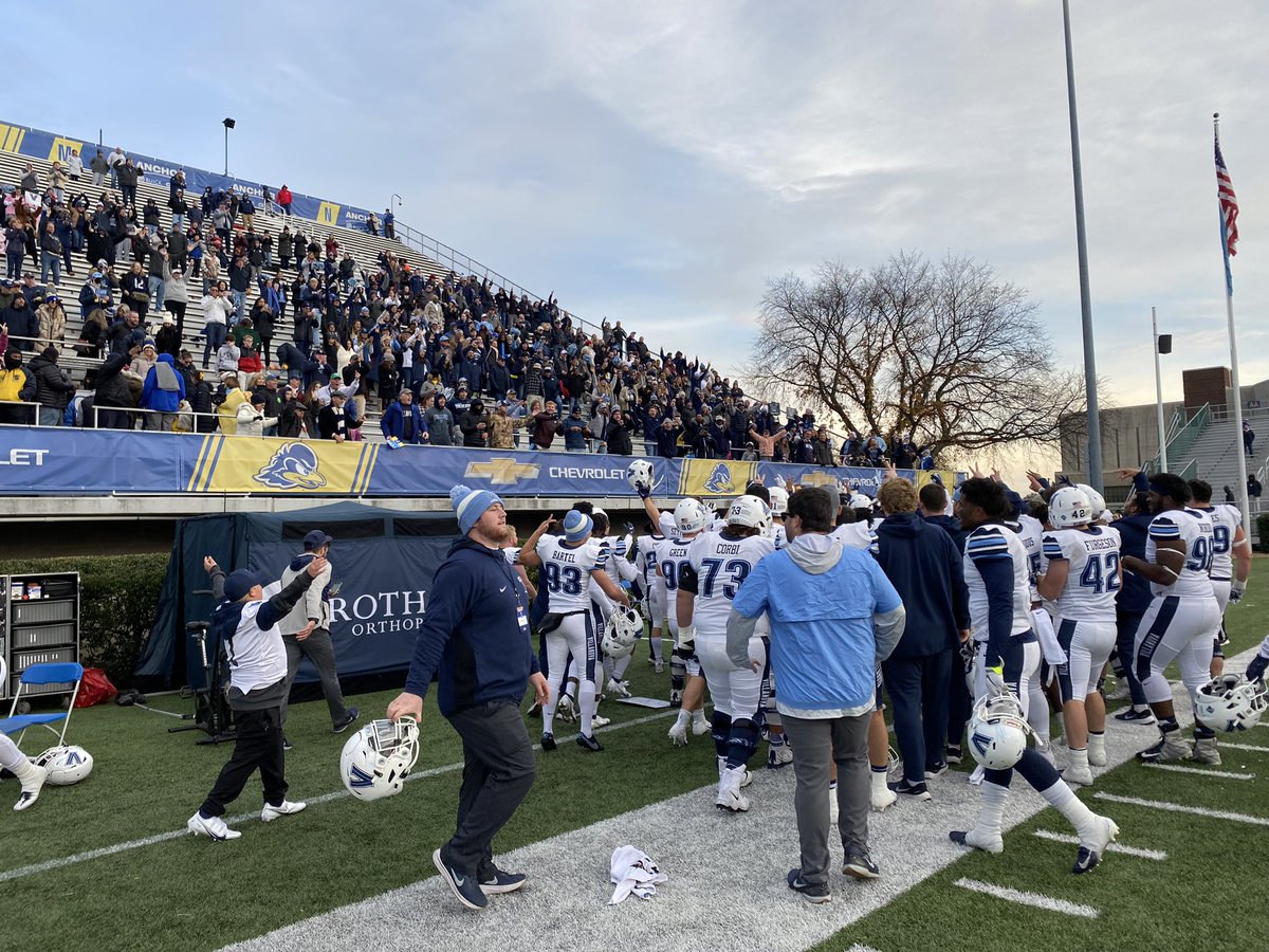 MarkJackson_NU's tweet photo. CHAMPS!!! @NovaFootball …@coachferranteVU has been a foundational part of this program for 30 plus years and today he’s the head coach of @CAAFootball Champions!!! So proud of everyone who has contributed to making this happen both past and present https://t.co/qNppW2LV72