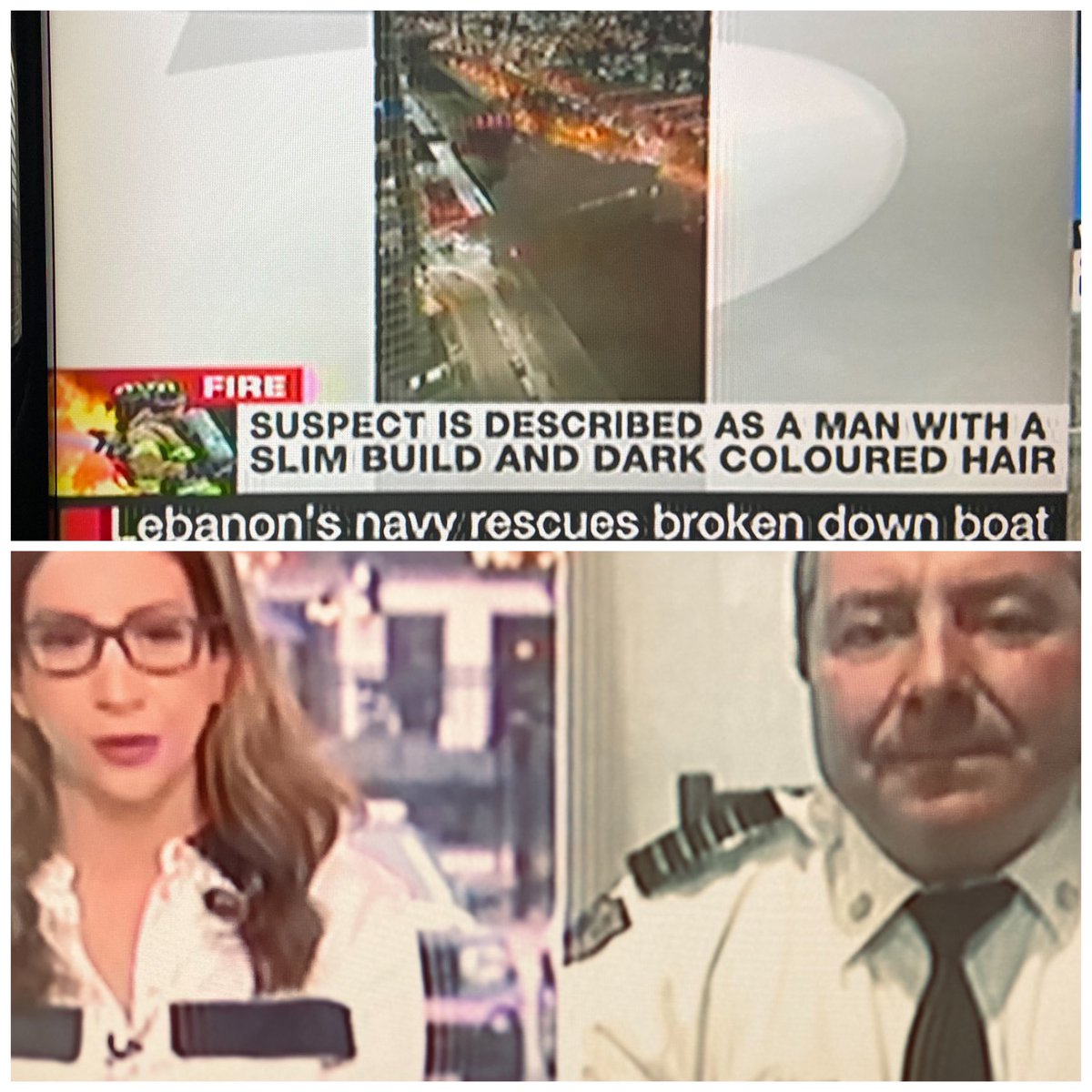 Speaking with ⁦<a href="/CP24/">CP24</a>⁩ ⁦@cristina_CP24⁩ regarding fire that occurred Friday November 19 just before 8pm under the King-Liberty pedestrian bridge ⁦<a href="/Toronto_Fire/">Toronto Fire Services 🇨🇦</a>⁩ and ⁦<a href="/TorontoPolice/">Toronto Police</a>⁩ investigating. Contact ⁦<a href="/TPS14Div/">14 Division🇨🇦🚔</a>⁩ or ⁦<a href="/1800222TIPS/">1800222TIPS 🇨🇦</a>⁩ with info