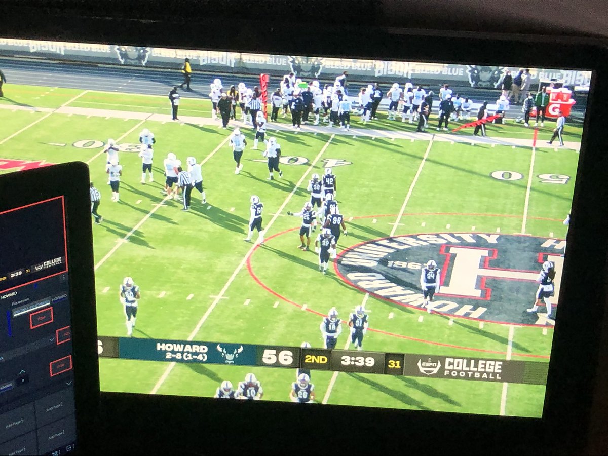 LinacreMedia's tweet photo. Not the way we wanted to season to end at Howard but solid work by us all fall on ESPN+. 

#HowardFootball #RespectTheMEAC #TheTruHU22 @MEACSports 

#CollegeFootball #NCAA  #LinacreMediaOnTV 🎙🎥🎛🦬🏈 https://t.co/itP5DYyOqo