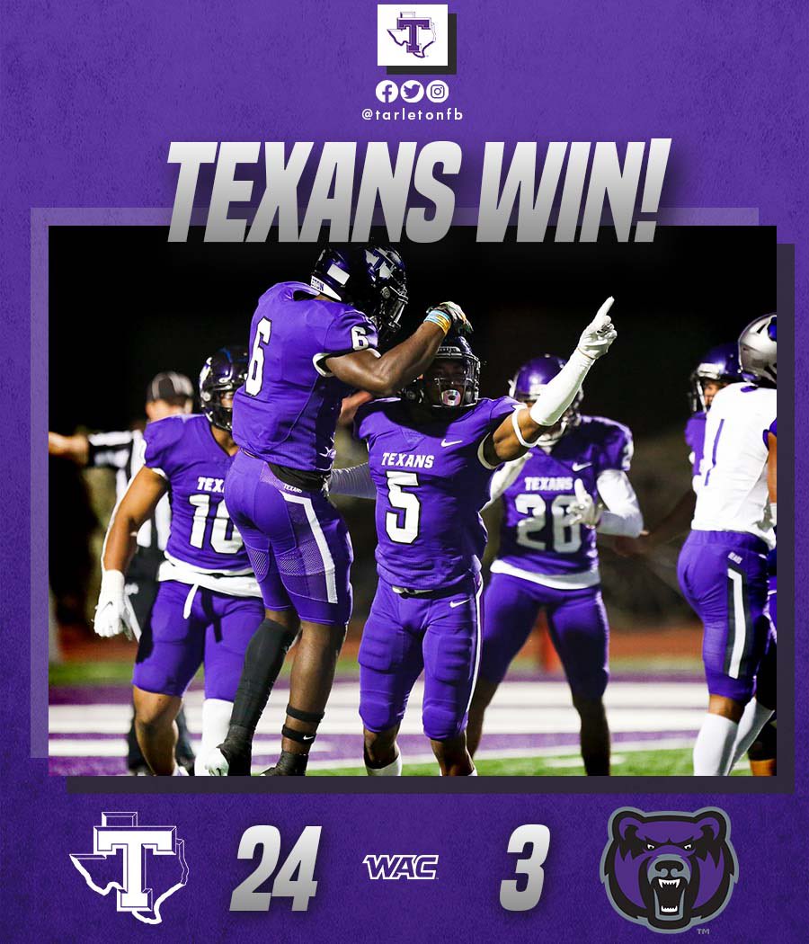 TarletonFB's tweet photo. Now that’s how you end a season! TEXANS WIN! https://t.co/76cvr6yK9G