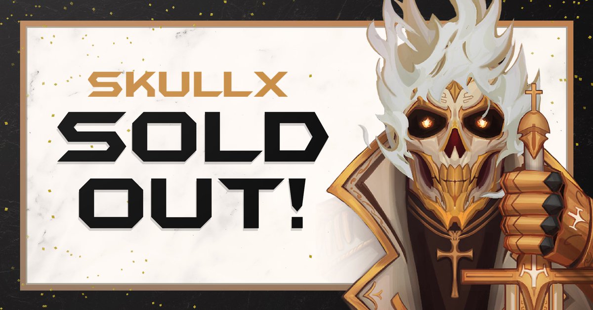 SkullxNFT's tweet photo. Thank you to our amazing community! 

Check out Opensea for the secondary market:  https://t.co/aolriWyLah https://t.co/fR2QMRaCIo