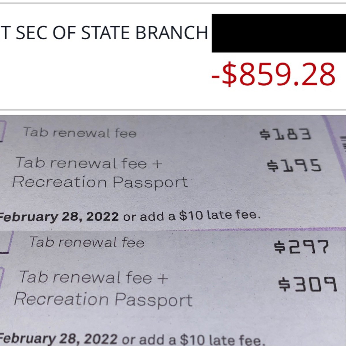 SignatureInvGrp's tweet photo. $859.28 is $ #SIG paid to the #Michigan #SOS for 4 of our #Surveillance vehicles to be registered for 1 year.

Average of $215/ea &amp; 1 is 20 yrs old.

This is why it costs you what it does to do #business. 1 additional fee for the #Pleasure to do business in the state of Michigan. https://t.co/mTKVXw6POT