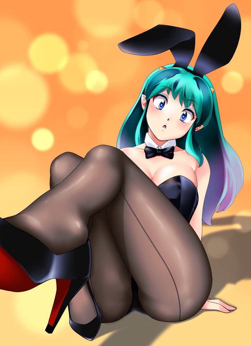 ラム・インベーダー(うる星やつら) 「#いい太ももの日 

最近ラムちゃん要素少な目だったので(*'ω`*) 」|七緒双葉@Skeb募集してますのイラスト