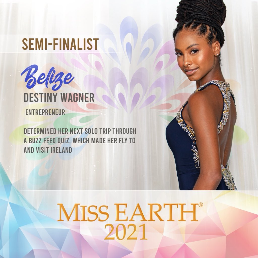 MissEarth's tweet photo. #MissEarth2021 Semi-Finalist
Miss Belize - Destiny Wagner https://t.co/u14iJXv4ws