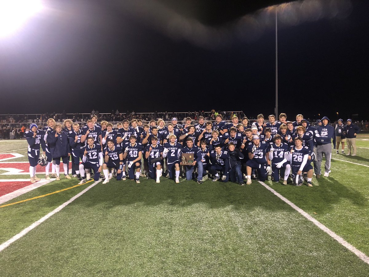 dbars_12's tweet photo. Your 2021 Division VI Region 22 Champion Carey Blue Devils! Going to the State Final Four for the first time since 1994.
@devils_fb @CHSBlueDevilSec https://t.co/tCkFJPkYrg