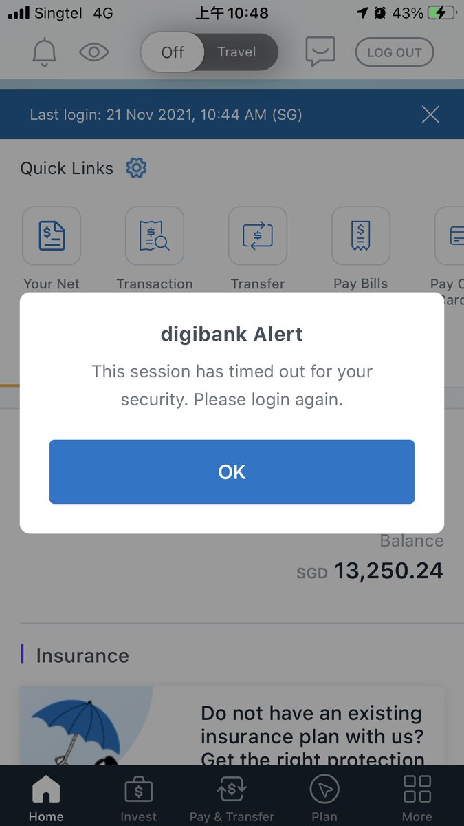 Fengjun27118's tweet photo. @dbsbank what happened today? I can not do anything. https://t.co/KwkeDZMmAX