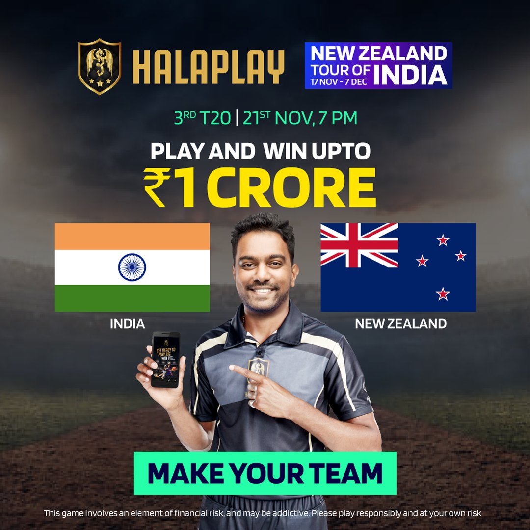 Let's sweep up the match !! 🤩💥
Make your #dreamteam and join the league 🥳⚡️
▶️bit.ly/welcomeHP

#Halaplay #Fantasycricket #Playtowin
