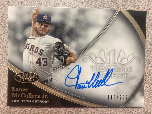 AstrosAtoZ's tweet photo. 24 Curveballs! Lance McCullers Jr. autographed card limited to only 299 copies, $35. #AstrosA https://t.co/te3bvBtYFb