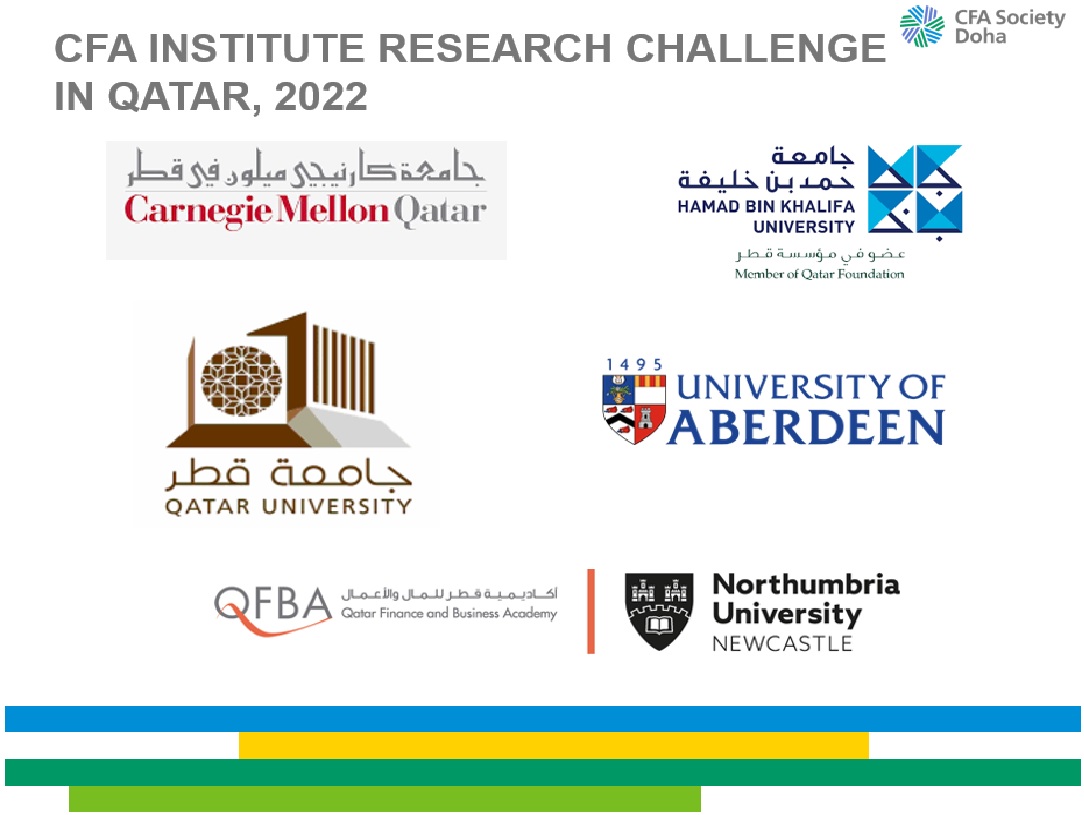 CfaDoha's tweet photo. CFA Society Doha is pleased to conduct a Kick-Off meeting for CFA Research Challenge 2021-22 (the local Doha leg) on 15th November 2021. CFA Research Challenge is an annual global competition amongst university students with more than 1100 universities participating last year. https://t.co/r85F7bpZVH