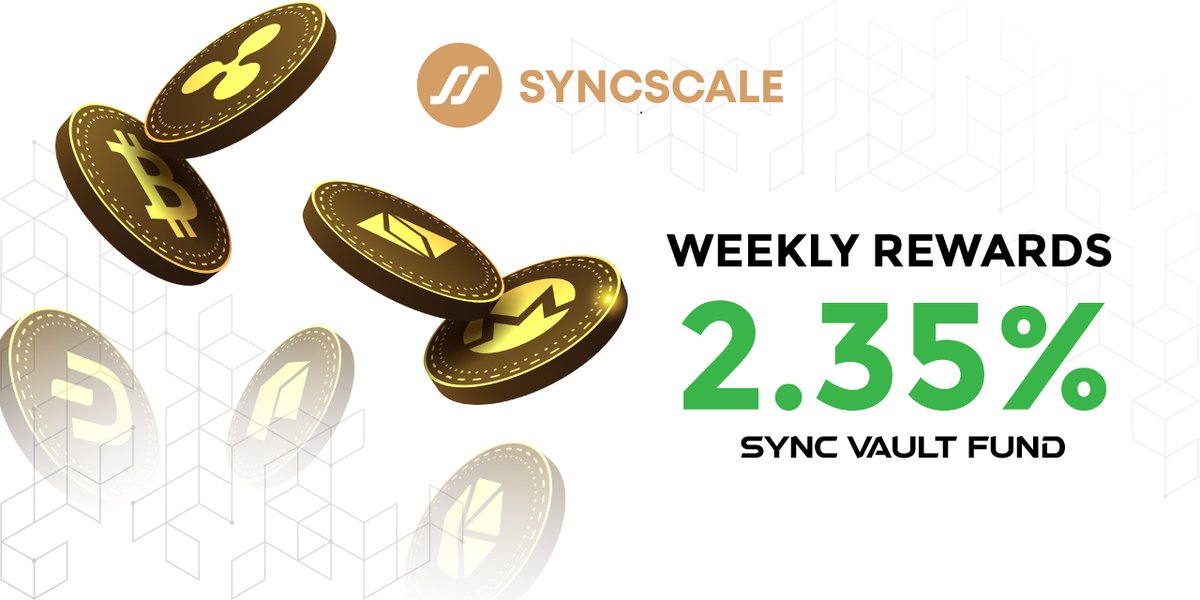SYNCSCALE's tweet photo. Announcement: $SYNU dividend rewards have been automatically distributed to your account. 

Feel free to check your rewards 
👉  https://t.co/kgqLABZeke 

#Syncscale https://t.co/a6QeEi8WlH