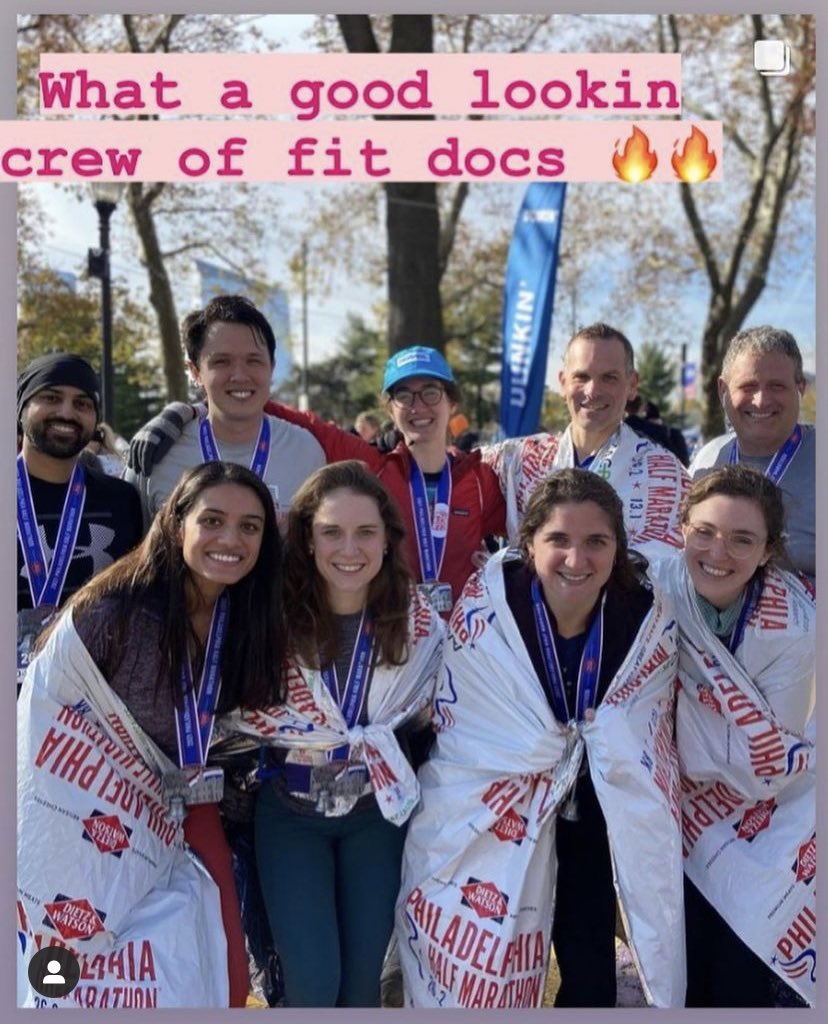 So proud of our team including @PennPrimary @MSilver_MD @JuddPHL for taking it to the next level doing the Philly half marathon!