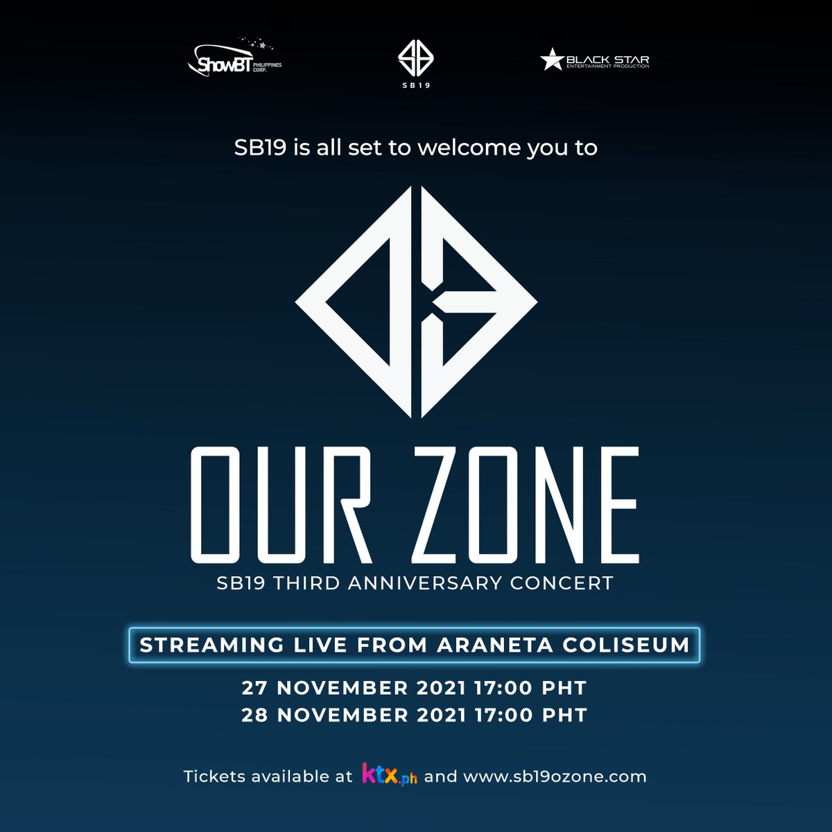 SB19Official's tweet photo. - Live Sound Check exclusive to Zone B &amp; Zone 19 ticket holders
- Live Virtual Audience exclusive to Zone 19 ticket holders only

SIX DAYS TO OUR ZONE
#SB19 #SB19OZAnnivConcert https://t.co/WqEUgcGqYR