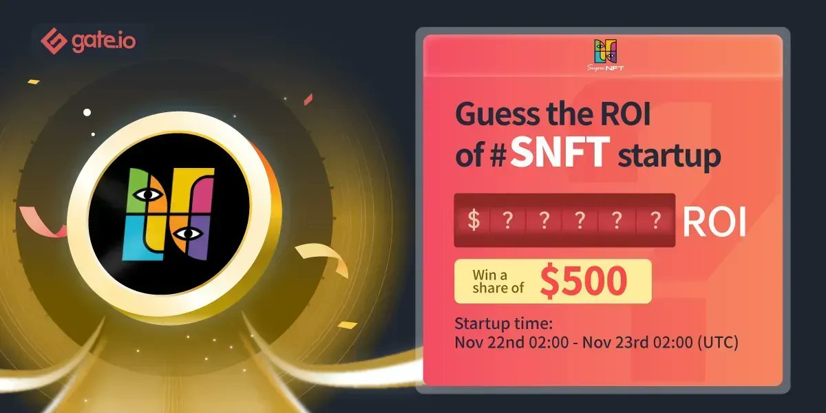 🤔Gate.io Guess the $SNFT #ROI🤔 @Suprenftunicorn

50 lucky users will receive $10 each🧧

💽Follow @gate_io
💽Like &amp; Retweet
💽Join: gate.io/en/startup/292…
 
#Gateio #Giveaway #Startup