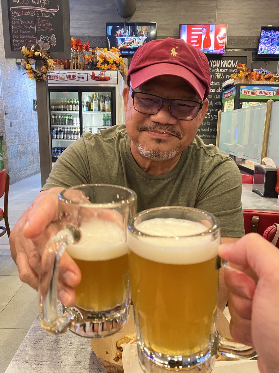 mikebiana's tweet image. Enjoying a cold one with my old man as he celebrates another trip around the sun. I’ll never take these moments for granted…