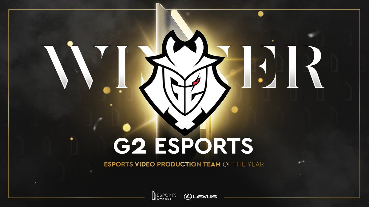 esportsawards's tweet photo. And the winner of the Esports Video Production Team of the Year award is... 

@G2esports

CONGRATULATIONS!! 🏆 https://t.co/iovfhsxaaS