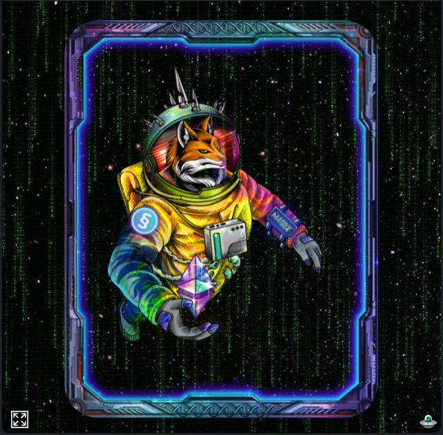 bigbearcrypto's tweet photo. OMFG! Another super dope #Syncronaut from the @Syncronauts & @SYNCTOKEN team. This is a 1 of 3 on foxes & 1 of 1 on #matrix SMS. Honestly my mind is blown. #easteregg #fullscreen #alt21 #NFTs #NFTMarketplace #nftart https://t.co/xJTM1VZsCa