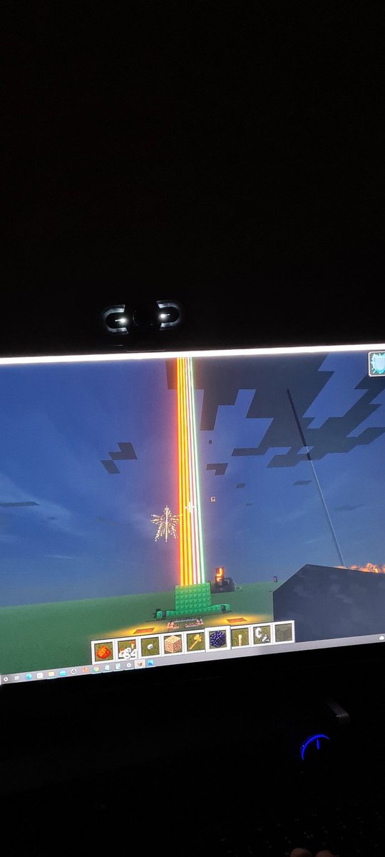 elliedoesbooks's tweet photo. Thanks so much @LighthousePoole for bringing the #globalrainbow to us. My family have loved it, we've been out to see it multiple times now and it's been joyful. My son was even inspired to make his own version on minecraft! Spot the difference..#poolerainbow https://t.co/ZDLW2e7in7