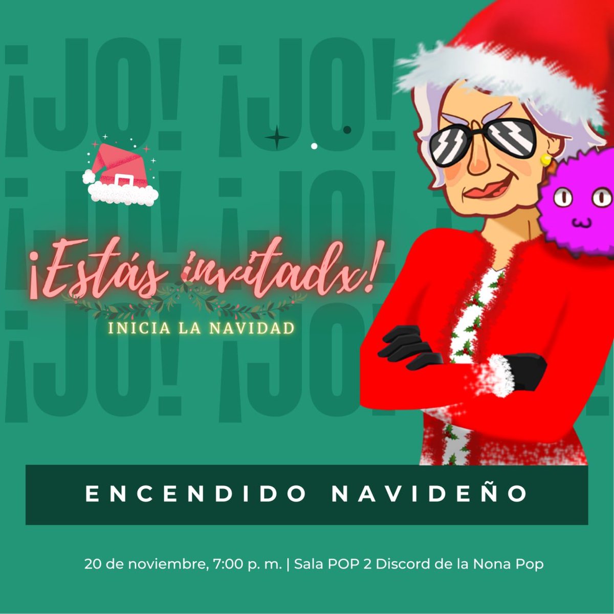 Dramatiksession's tweet photo. HOY PARA @LaNonaPop EMPIEZA LA NAVIDAD VEN CELEBRA CON NOSOTROS LA MEJOR EPOCA DEL AÑO
#LaNonaPop #NonaNavidad #HoraNona #AxieInfinity #NFT https://t.co/3jmLf4p7i9