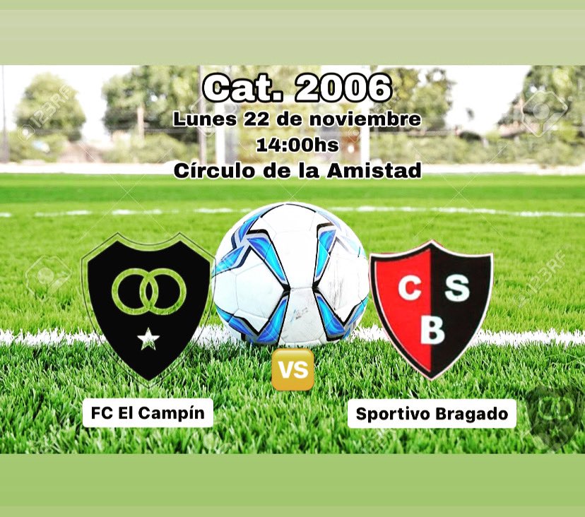 Fcelcampinofic1's tweet photo. ♦️Torneo inferiores- Cat. 2006 de Bragado.
⚽️F.C. El Campín 🆚 Sportivo Bragado
🕔Lunes 22 de noviembre a las 14:00hs.
📍Círculo de la Amistad https://t.co/zglqVunDDg