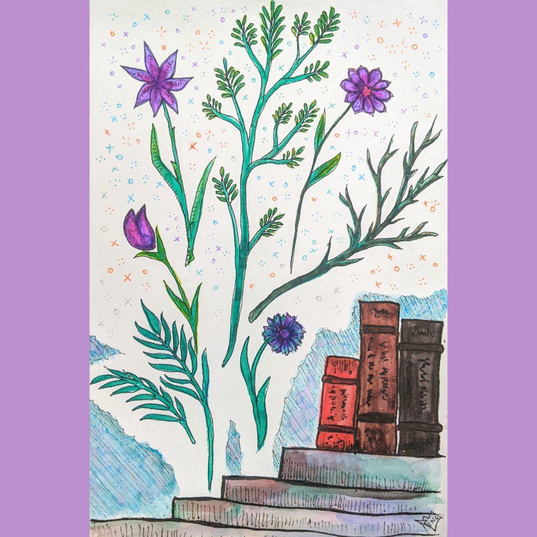 renc_art's tweet photo. I made a pretty flower magic thing because... For fun?
.
.
.
#druid #druidmagic #magic #flowers #witchythings #micronpens #kellycreatesbrushpens #stabilopens #inkwash #books https://t.co/nQ5pTX6aXH