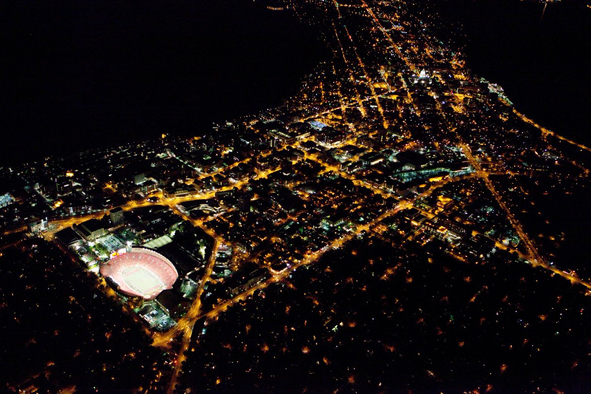 Camp Randall at night — what a beautiful sight. #OnWisconsin