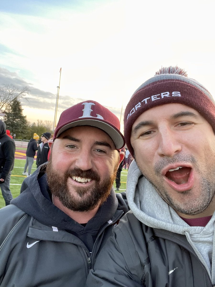BrettHespell's tweet photo. My man!!!

@CoachDecaire8 and the Porters into the State Championship Game!

#PorterPride #PLCPride

Might have to revive the @porterpridecast for this achievement! https://t.co/FXRWUH5hyY
