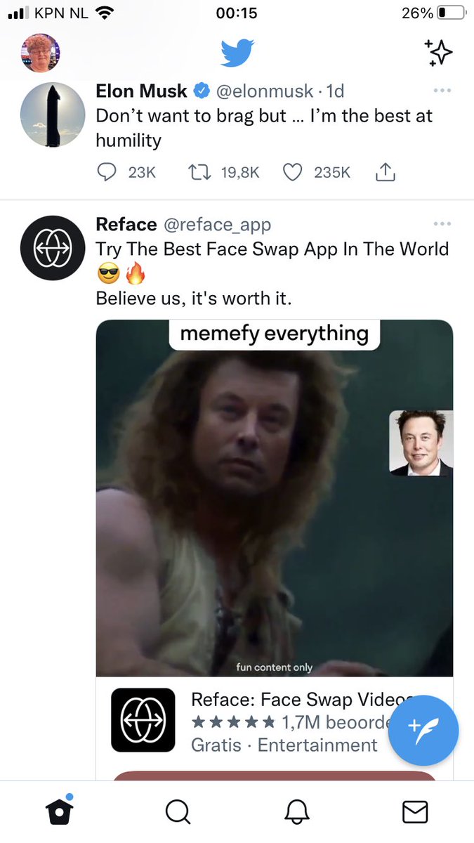 FtwGin's tweet photo. @elonmusk And i get this ad under your tweet, must be a little joke by @jack 😂😂 https://t.co/w44br9GUhi