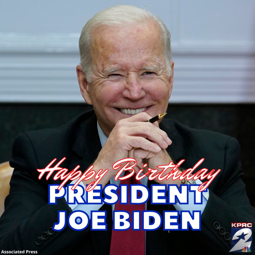 KPRC2's tweet photo. Happy Birthday to our nation's President, @JoeBiden 🎂

@POTUS #POTUS #USA #HappyBirthday https://t.co/KFomCKKDAu