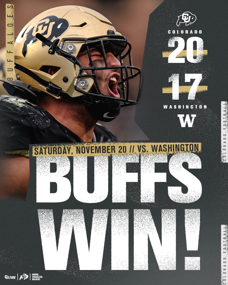 CUBuffsFootball's tweet photo. Final home game of the season ✅

#GoBuffs https://t.co/qSb9b5yJXo