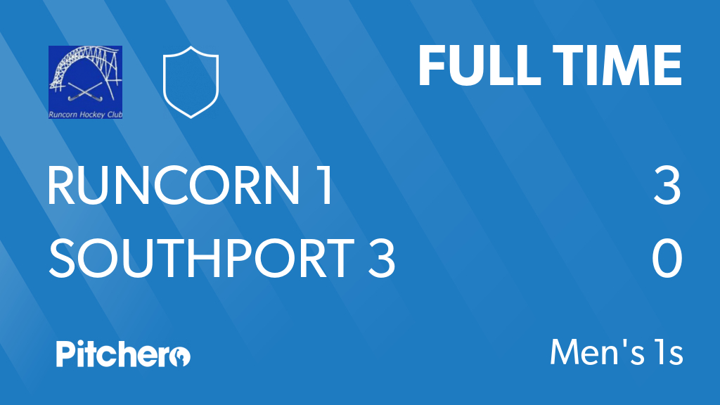 FULL TIME: Runcorn 1 3 - 0 Southport 3
#RUNSOU #Pitchero
runcornhockeyclub.co.uk/teams/256047/m…