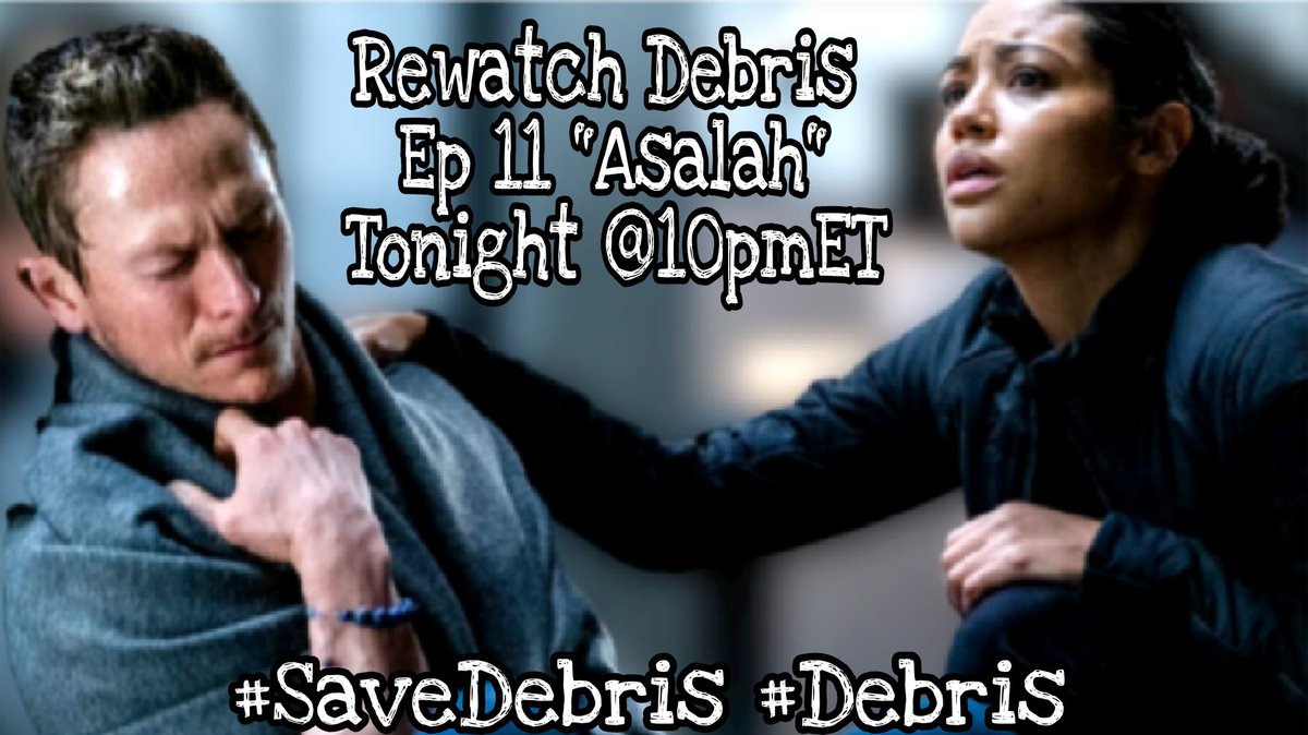 Tashi83370650's tweet image. We see some of best acting possible from @jonathanmtucker in the #DebrisArmy rewatch of #Debris ep 11 "Asalah" tonight at 10pm and try to #SaveDebris

Maybe the best episode of the season as we follow Bryan through 2 emotional timelines. Join in the discussion if you can't watch